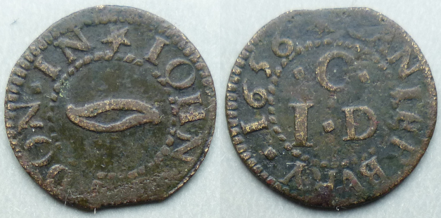 Canterbury, John Cardon 1656 farthing